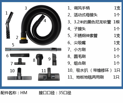 凯德威工业吸尘器配件_工业用小型吸尘器GS1245_小型干湿两用吸尘器